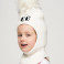 Шапка шлем детская для девочки Jomtoko J491 белая
