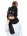 Шапка для девочки с ушками котика и шарф Jomtoko J190 черная