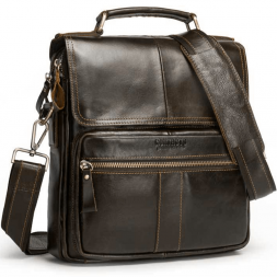 Мужская сумка на плечо Snoburg CONTACTS SN0991 коричневая