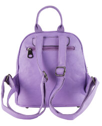 Мини рюкзак кожаный пурпурный